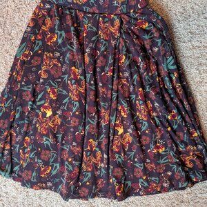 LuLaRoe Women's Floral Multicolor Loose Pleat Madison Skirt